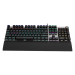 Teclado Gamer Mecánico Philips SPK8614, Retroiluminación Arcoiris, Reposamuñecas, Negro